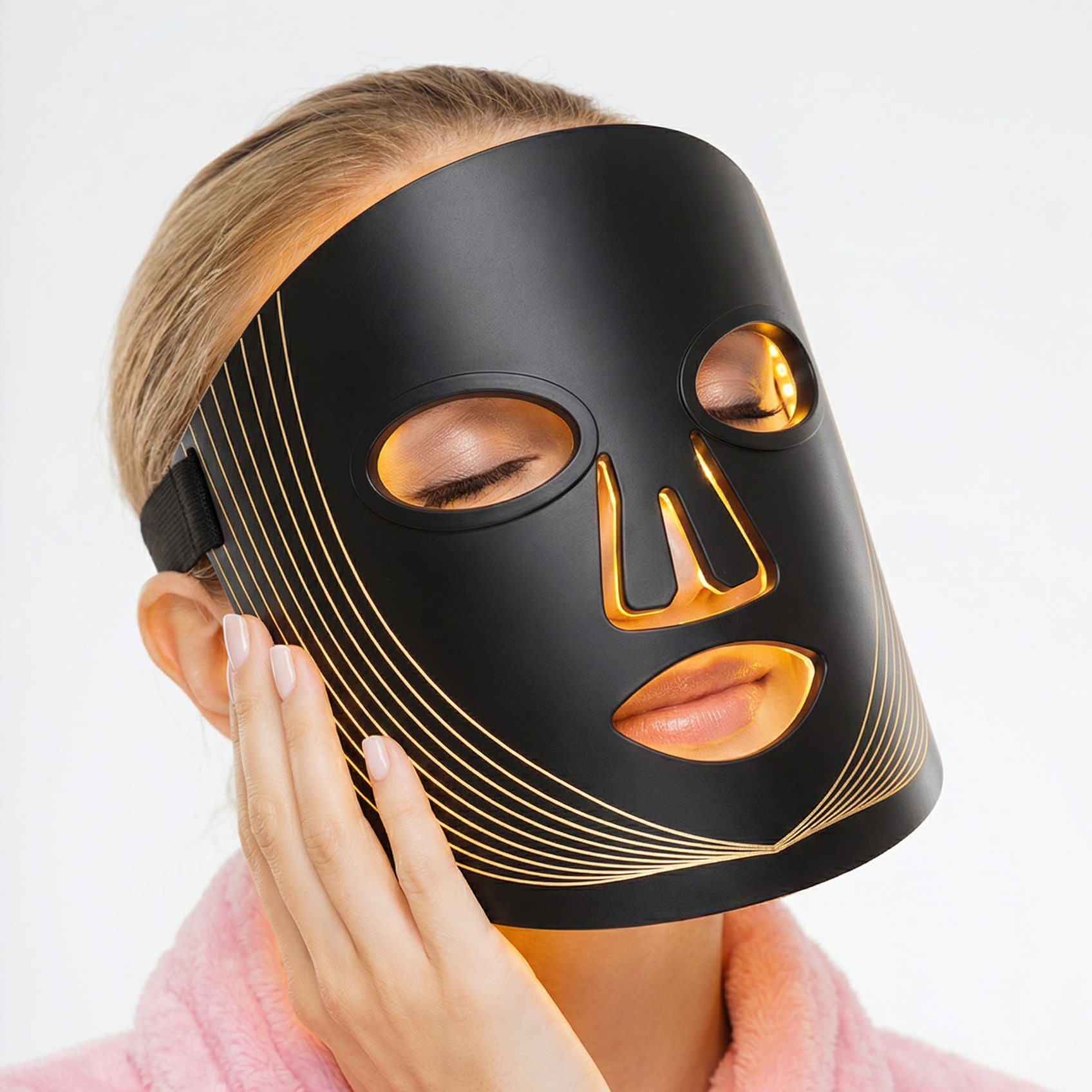 Glowra™ LED Mask FM-02 remote control included - adjustable timer settings