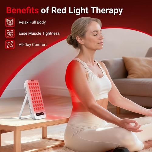 Red Light Face and Body Panel with Adjustable Stand