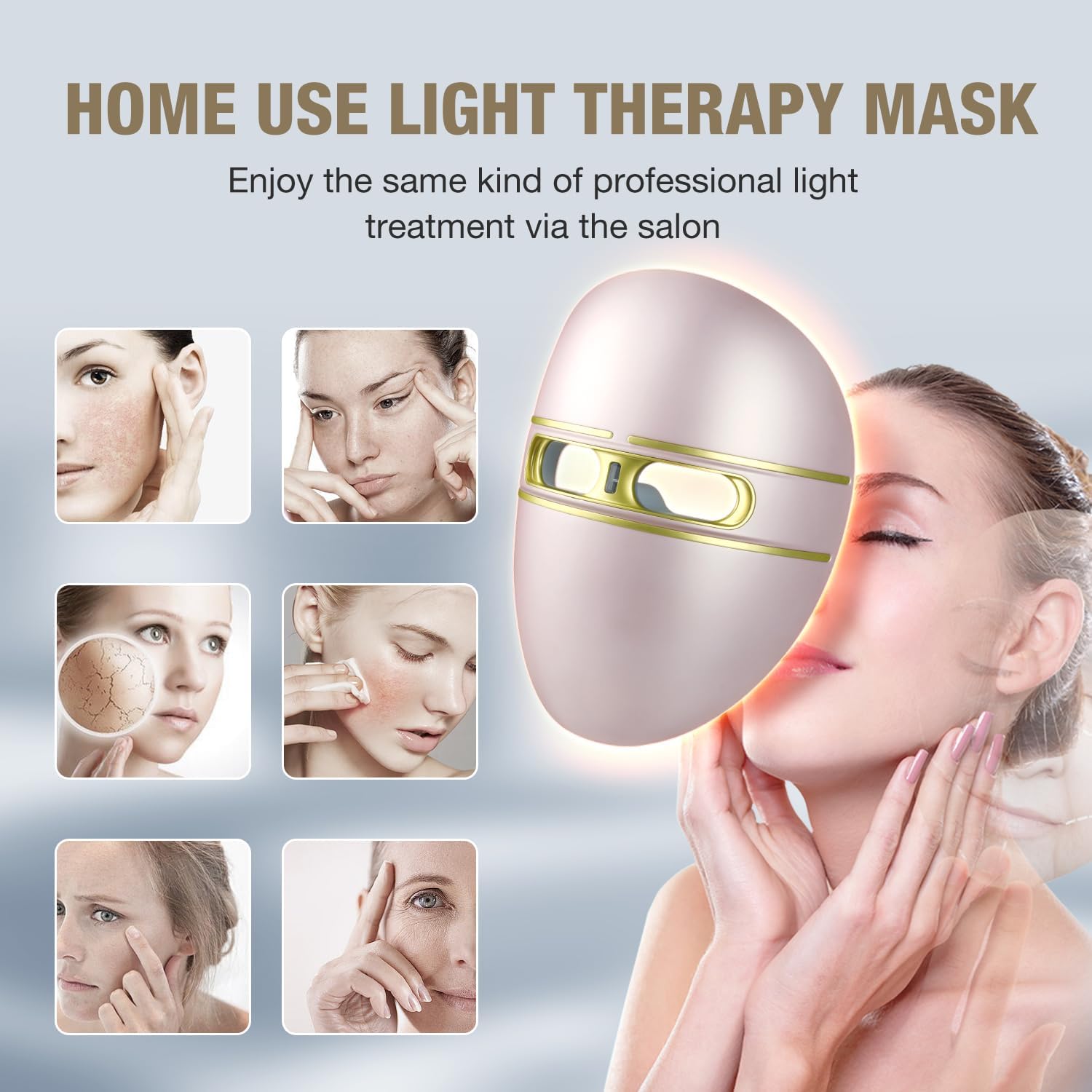 F FIWENE red and blue LED facial mask skincare image
